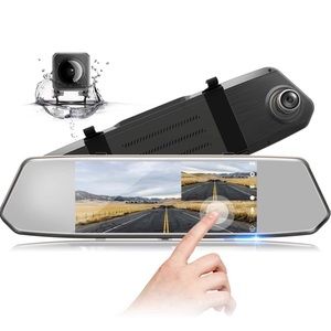 TOGUARD Backup Camera 7" Mirror Dash Cam.